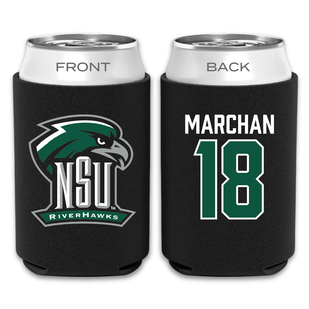Northeastern State University Soccer Black Can Cooler - #18 Edson Marchan