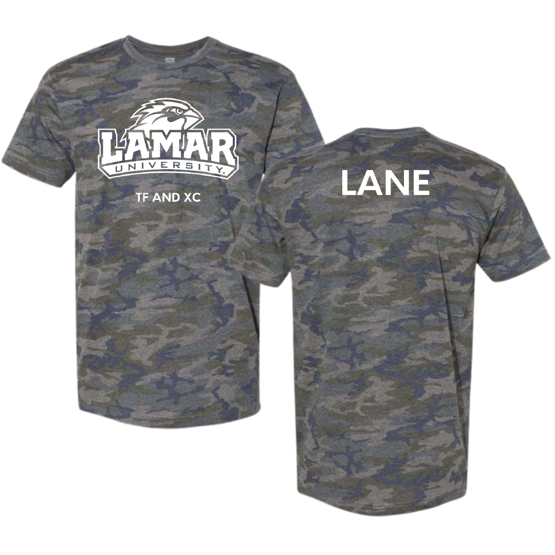 Lamar University TF and XC Vintage Camo Tee - RJ Lane