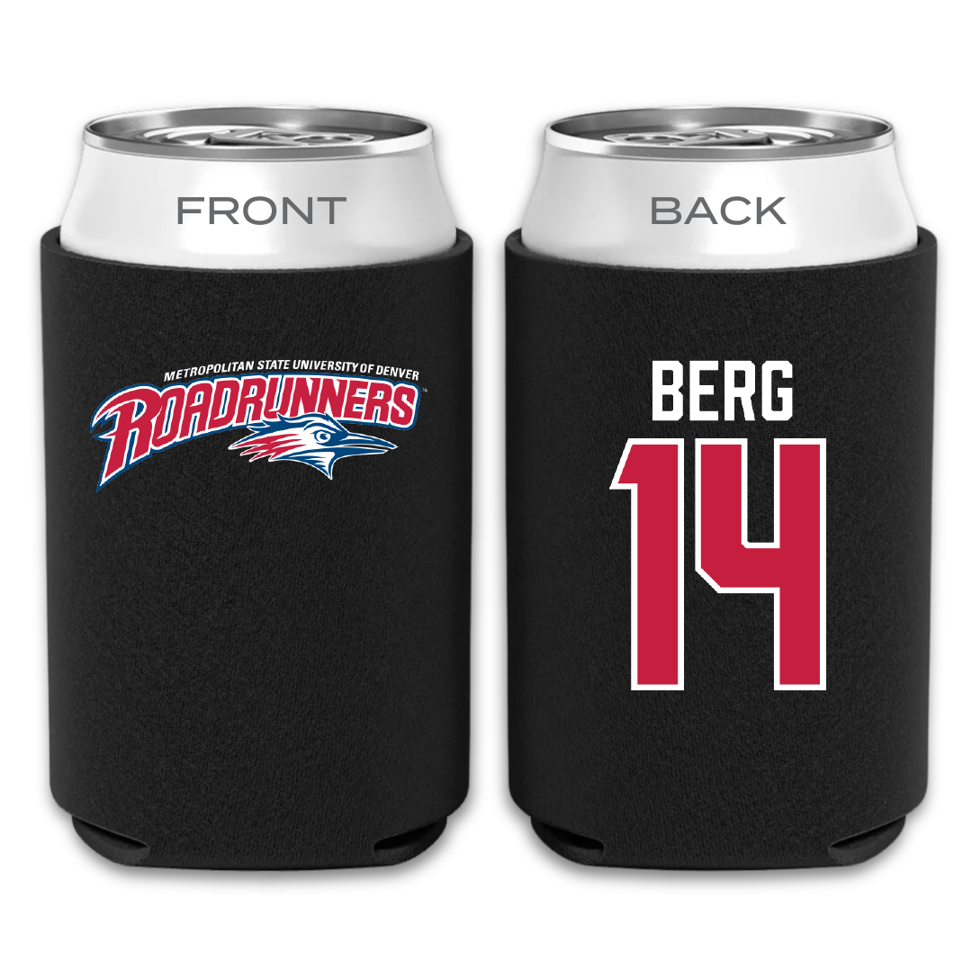 Metropolitan State University of Denver Softball Black Can Cooler - #14 Miki Berg