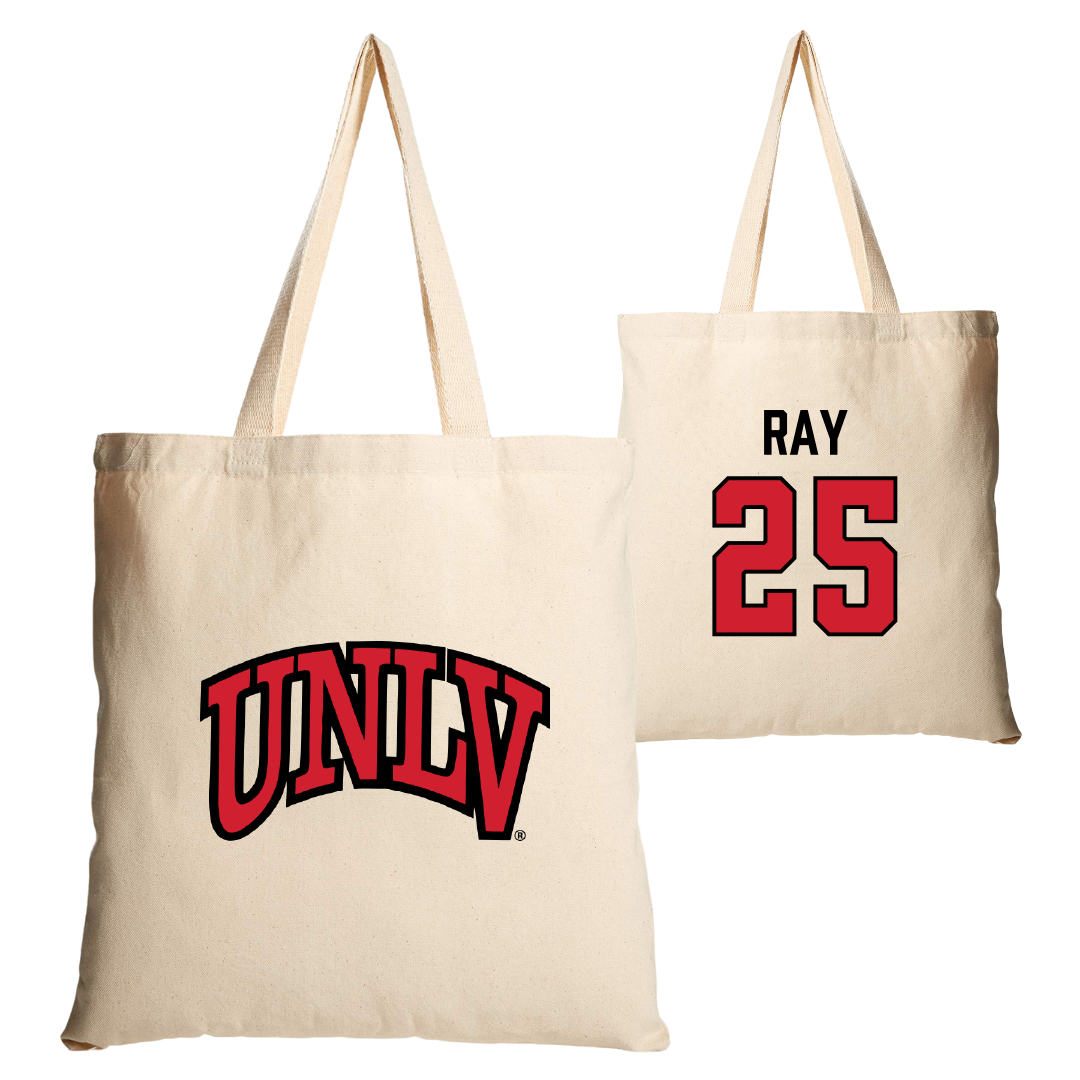 University of Nevada-Las Vegas Football Tan Canvas Tote Bag - #25 Rogerick Ray