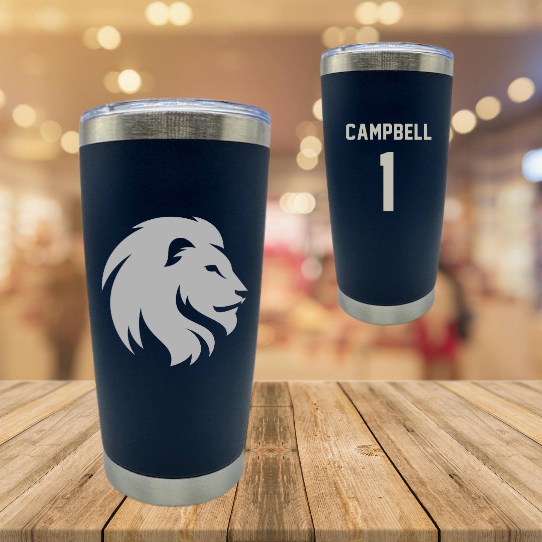 East Texas A&M University Volleyball Navy Stainless Steel Tumbler - #1 Gracie Campbell