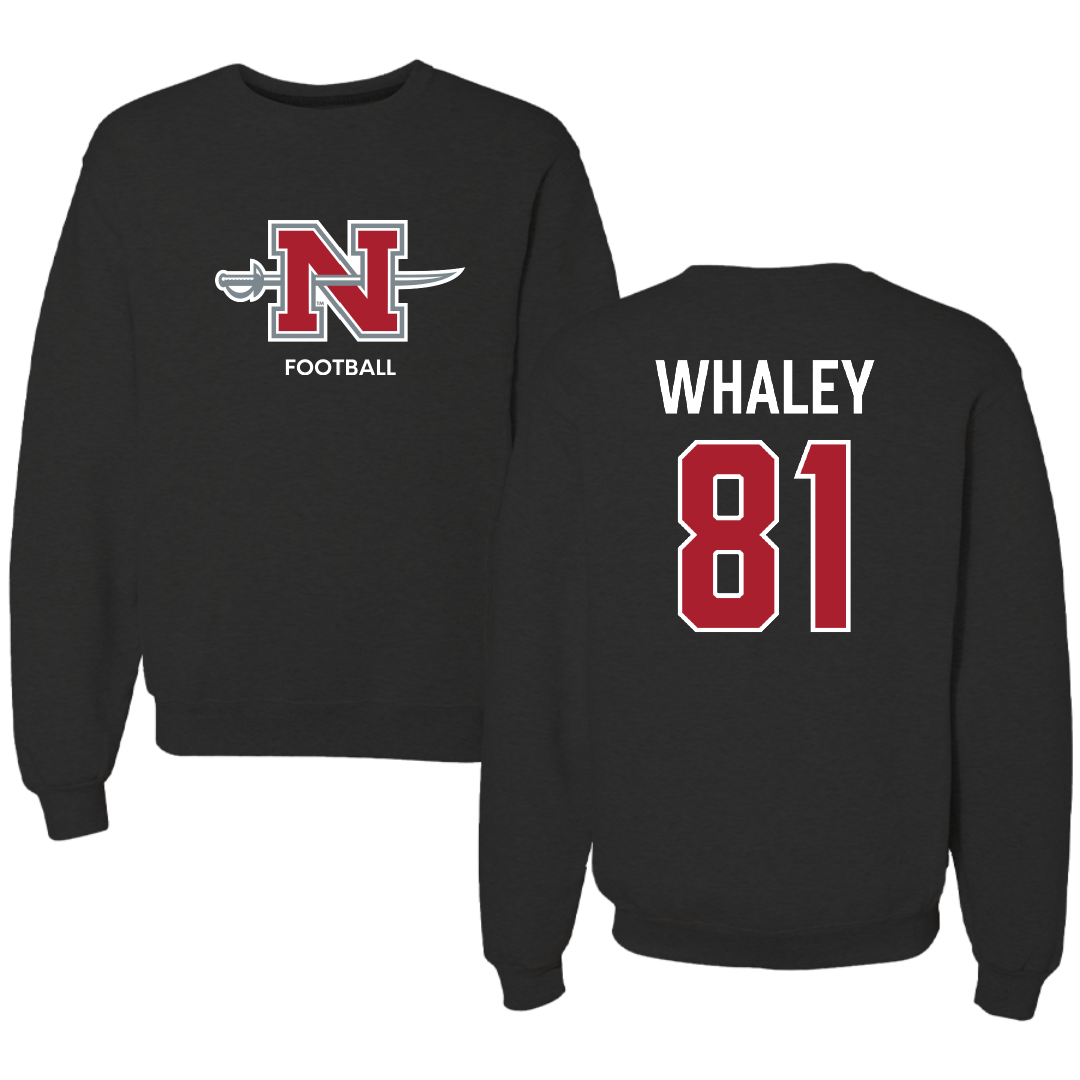 Nicholls State University Football Black Mascot Crewneck - #81 Treylin Whaley