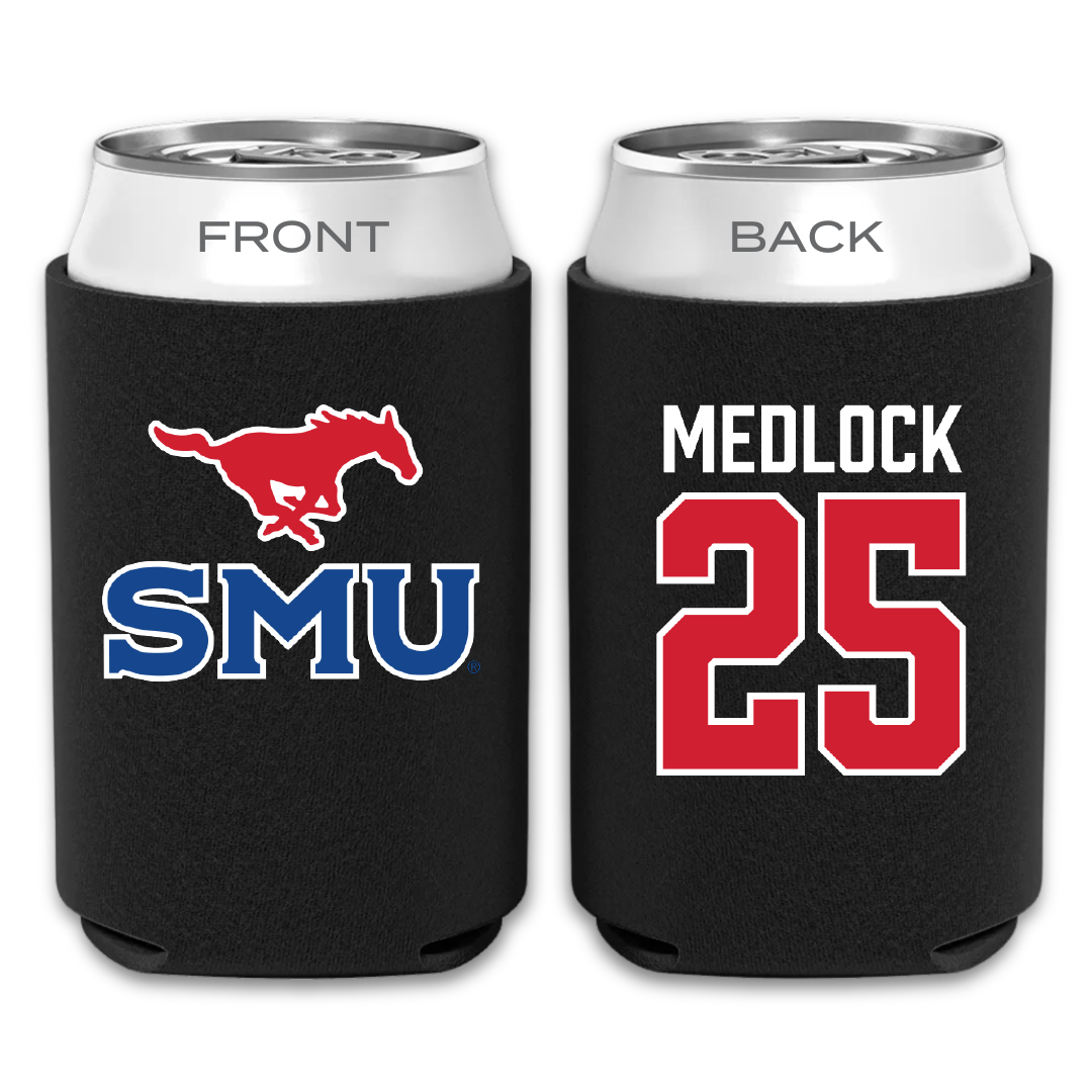 Southern Methodist University Football Black Can Cooler - #25 Justin Medlock