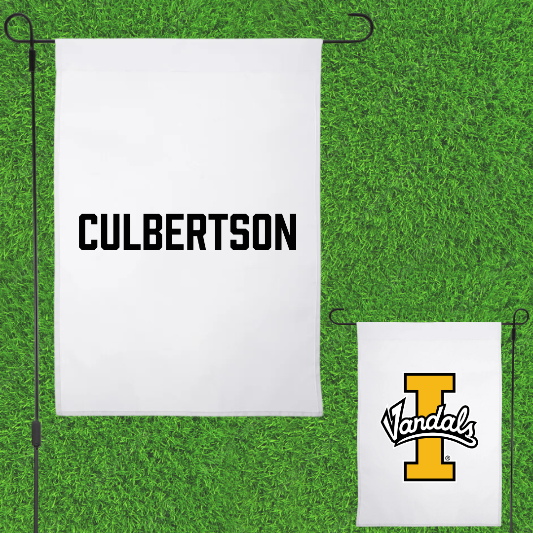 University of Idaho TF and XC White Garden Flag - Noah Culbertson