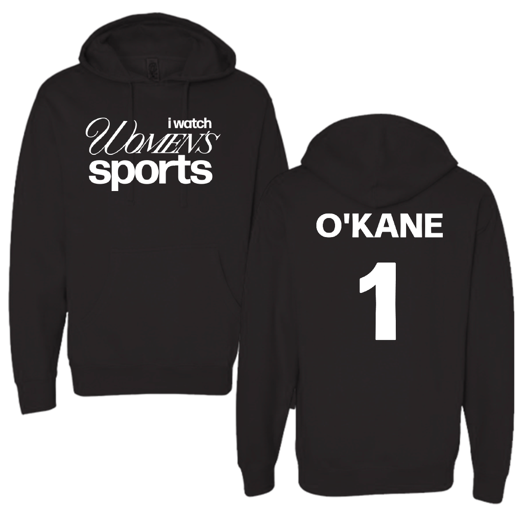 University of Wisconsin-River Falls Ice Hockey Black WHM Hoodie - #1 Jordan O'Kane