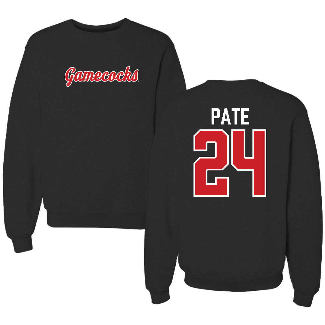 Jacksonville State University Softball Black Crewneck - #24 Ella Pate
