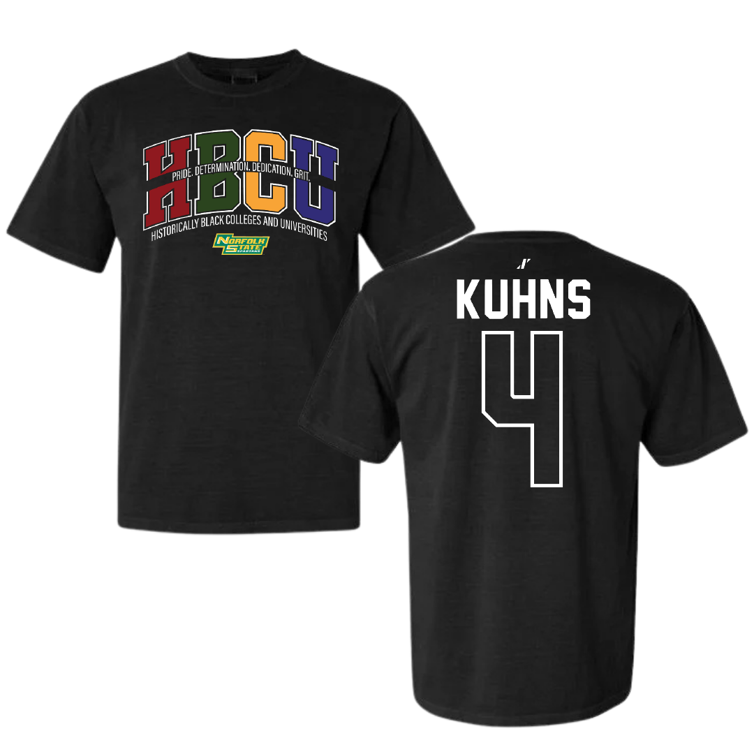 Norfolk State University Football Black HBCU Comfort Colors Tee - #4 Otto Kuhns
