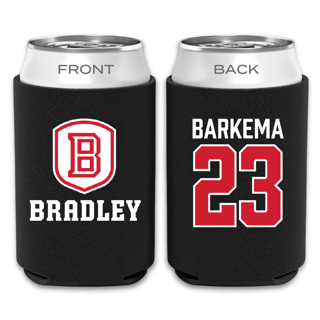 Bradley University Basketball Black Can Cooler - #23 Reagan Barkema