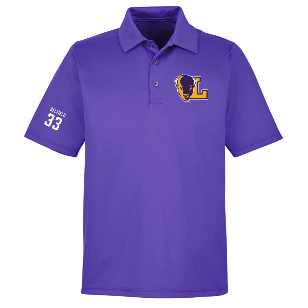 Lipscomb University Softball Purple Polo - #33 Kaylyn Belfield