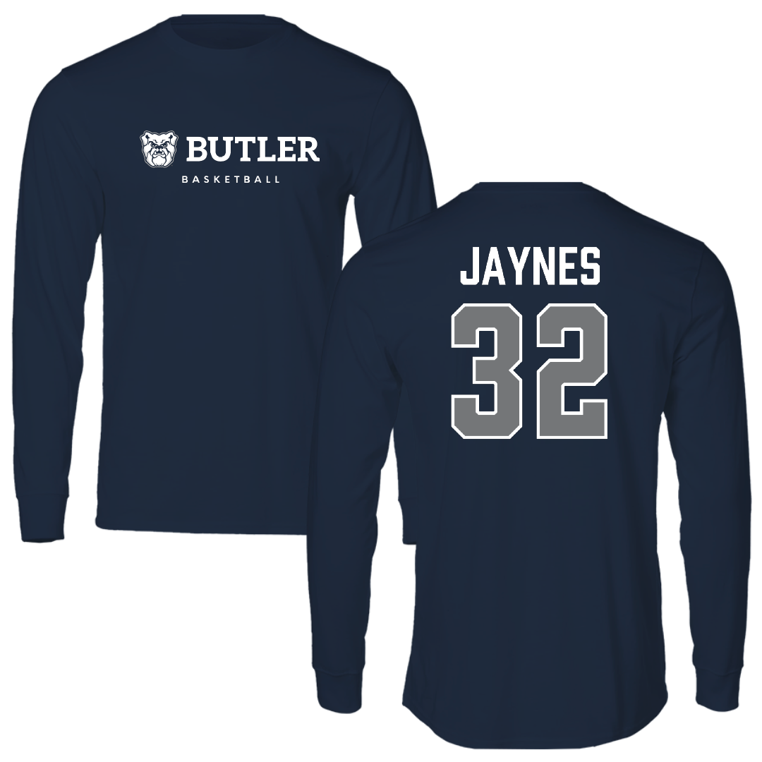 Butler University Basketball Navy Performance Long Sleeve - #32 Sydney Jaynes