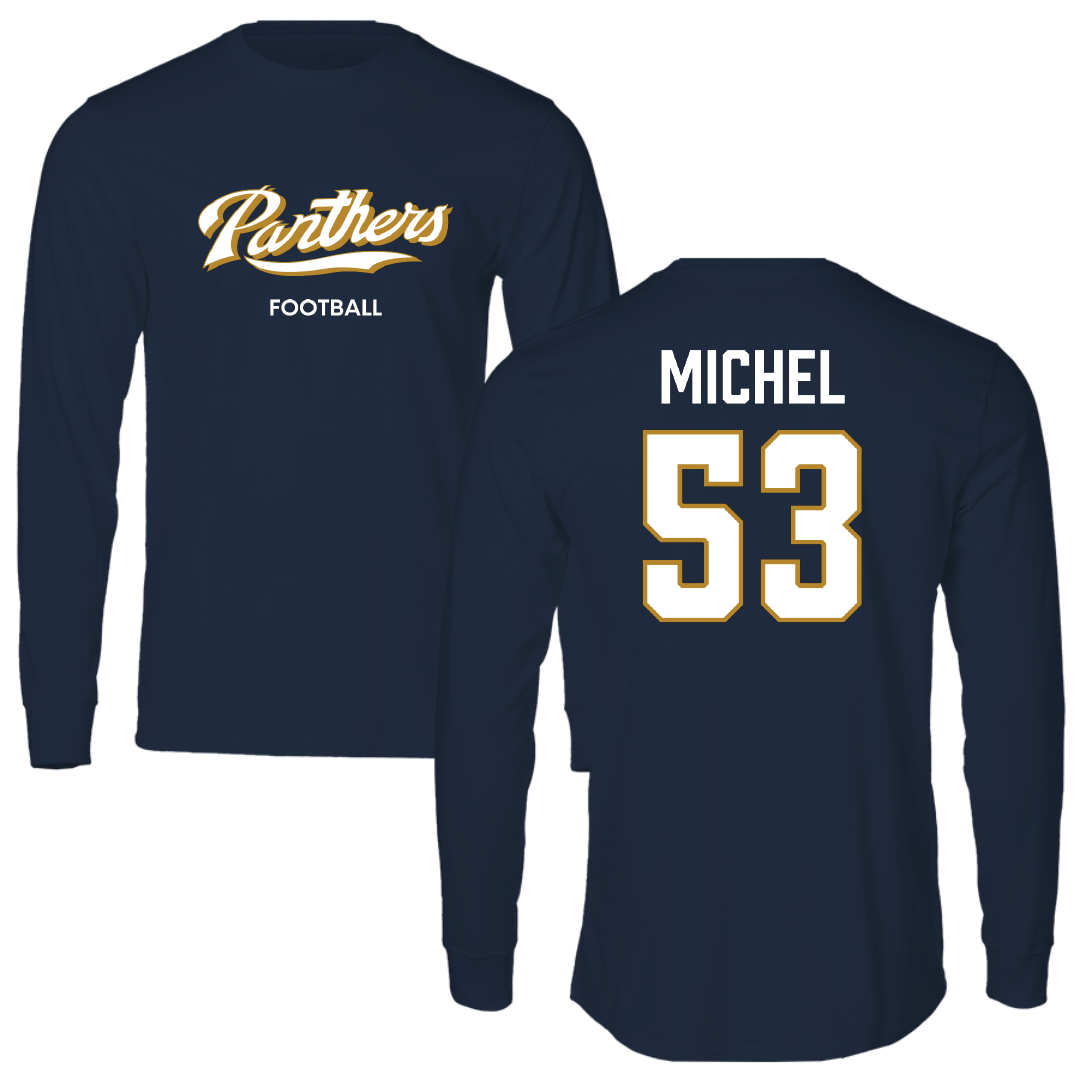 Florida International University Football Navy Performance Long Sleeve - #53 Daniel Michel