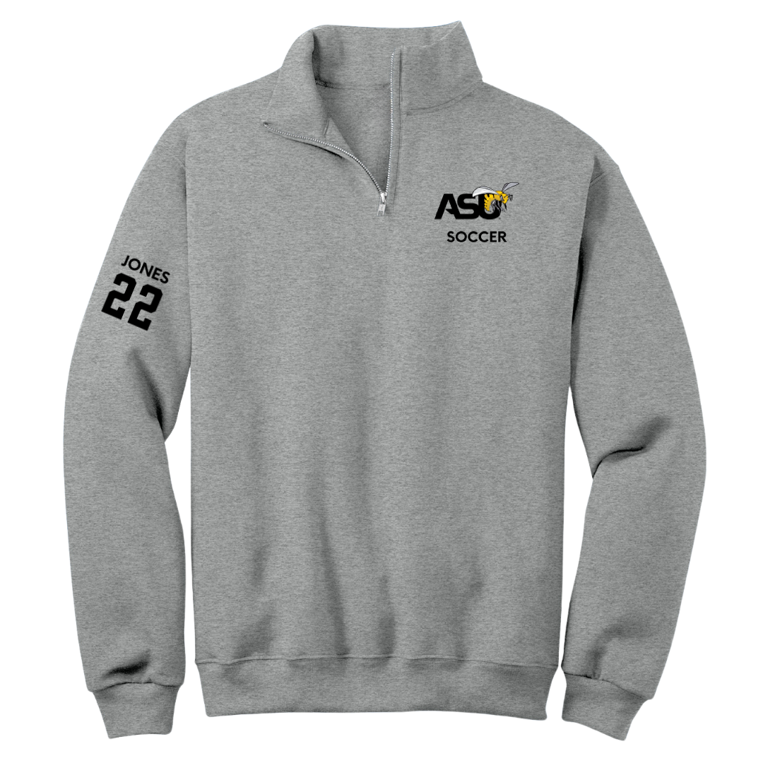 Alabama State University Soccer (W) Sport Gray Quarter-Zip - #22 Summer Jones