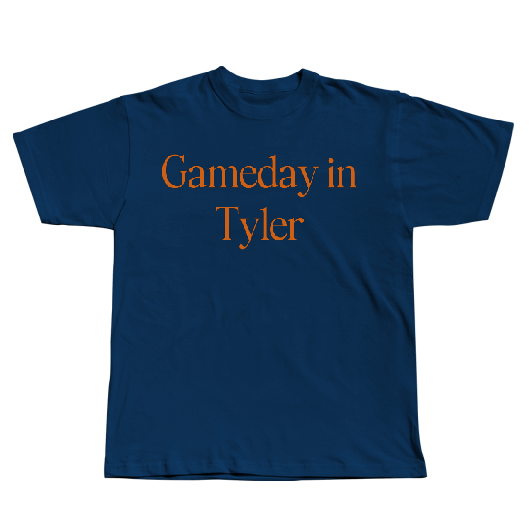 The University of Texas at Tyler Volleyball (W) Navy Gameday Tee - #8 Autumn Perry