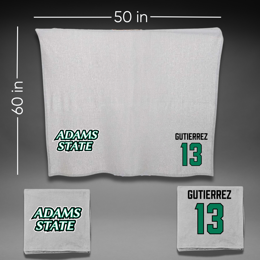 Adams State University Football Gray Blanket - #13 Xavier Gutierrez