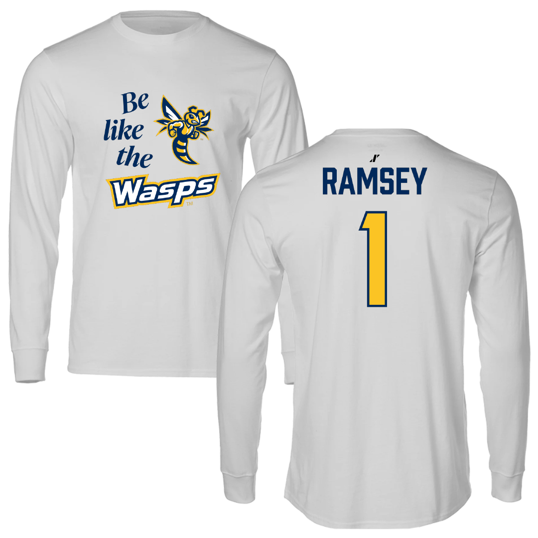 Emory & Henry College Basketball (W) Light Gray Be Like Us Long Sleeve - #1 Lyndie Ramsey