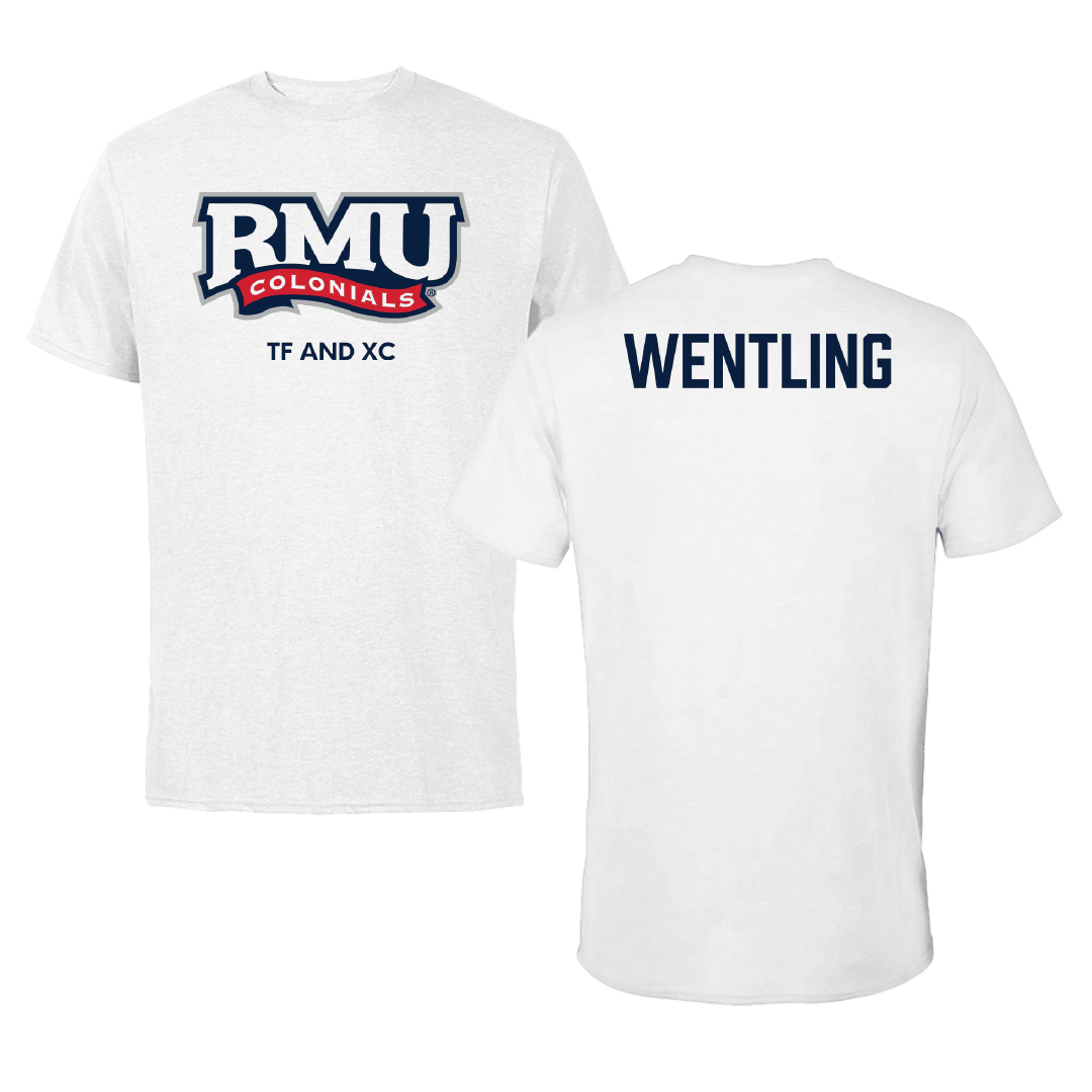 Robert Morris University TF and XC White Tee - Nathan Wentling