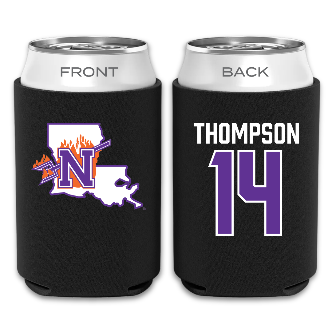 Northwestern State University Volleyball Black Can Cooler - #14 Reaghan Thompson