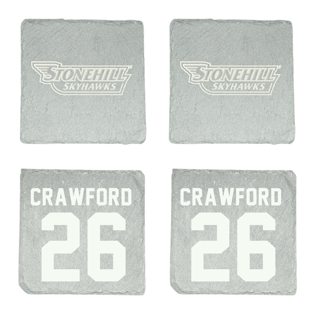 Stonehill College Football Stone Coaster (4 Pack)  - #26 Marcus Crawford