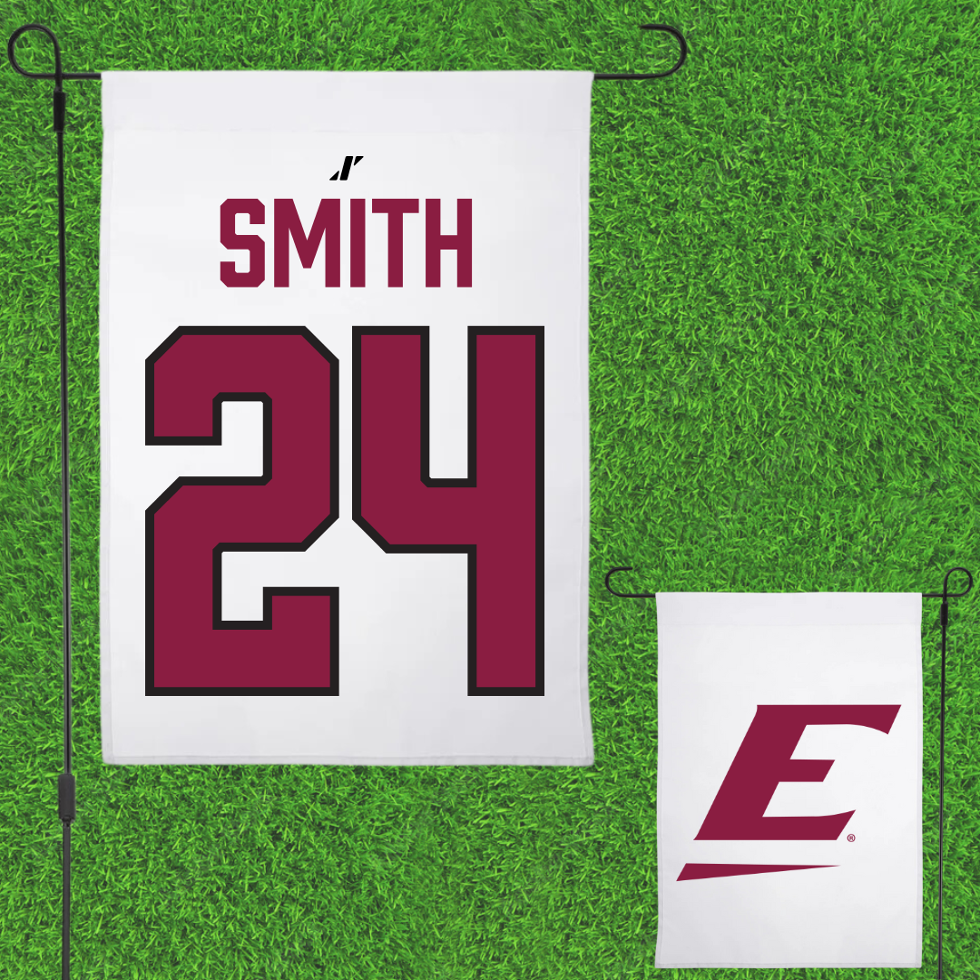 Eastern Kentucky University Football White Garden Flag - #24 Kaden Smith