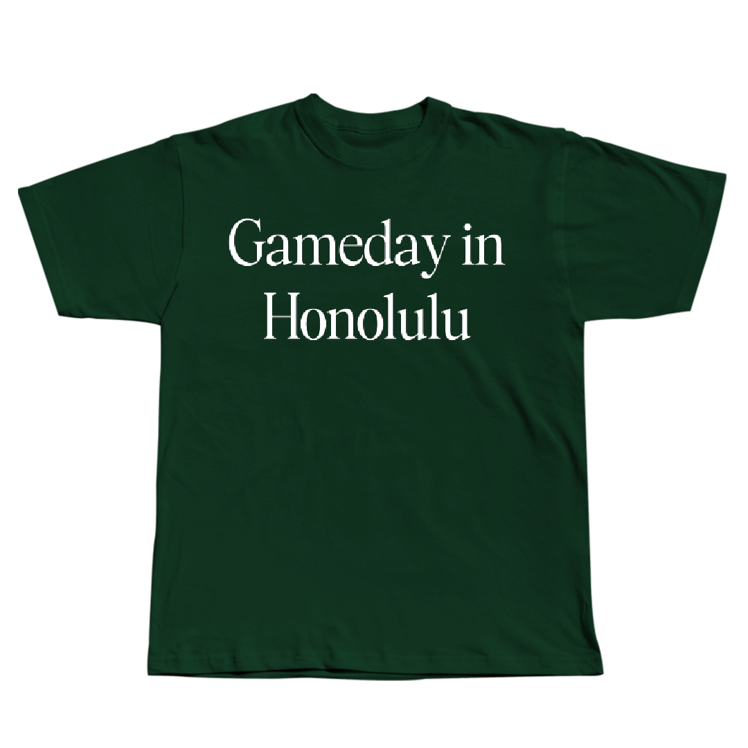 University of Hawaii Basketball (M) Forest Green Gameday Tee - #0 Hunter Erickson