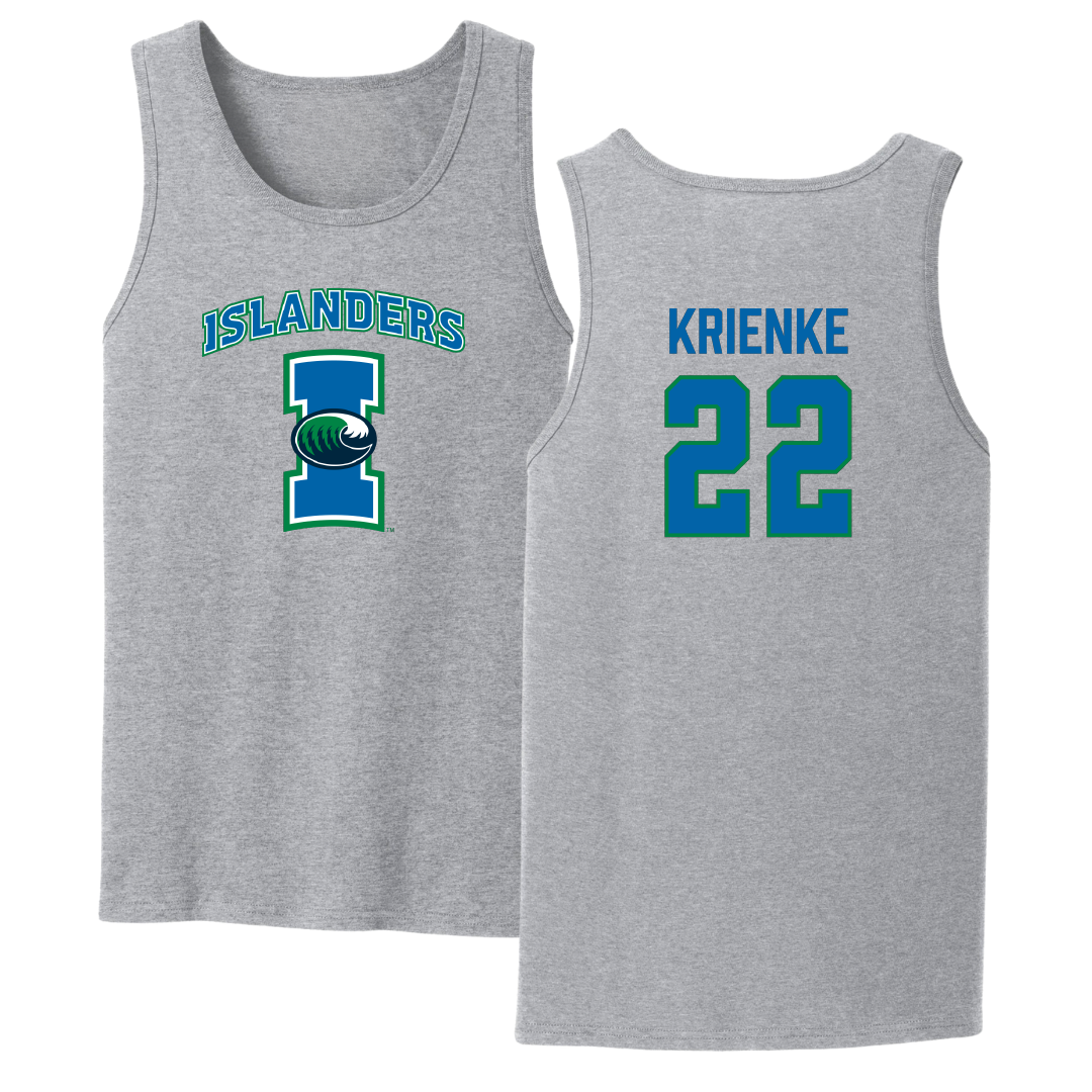 Texas A&M University-Corpus Christi Volleyball Sport Gray Tank Top - #22 Katelyn Krienke