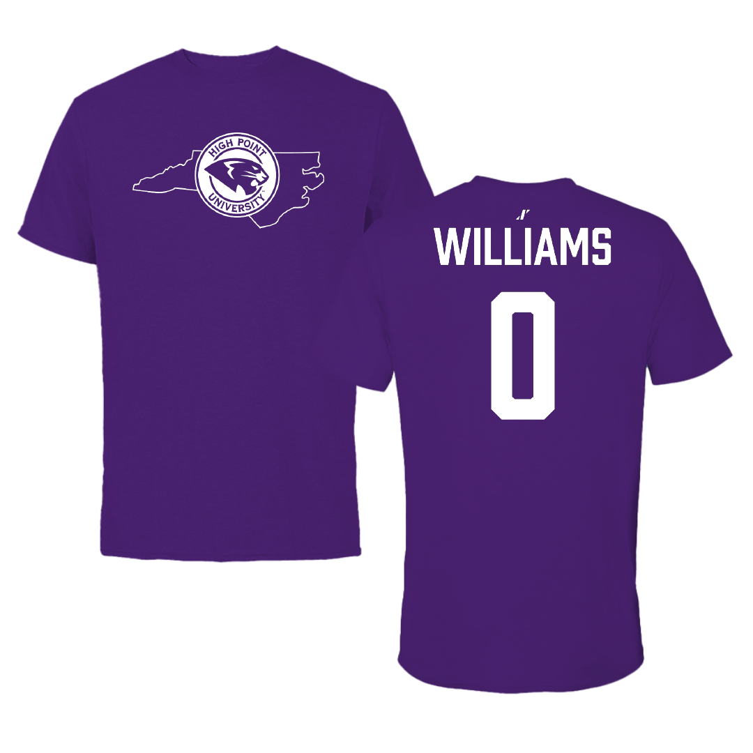 High Point University Soccer Purple State Performance Tee - #0 Kylee Williams