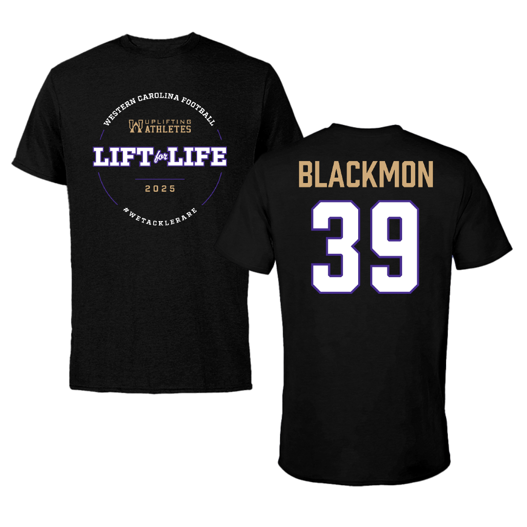 Western Carolina University Football Black Uplifting Athletes Football Performance Tee - #39 Brayden Blackmon