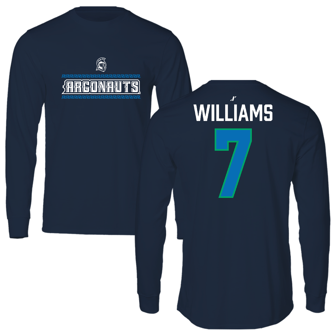 University of West Florida Football Navy General Performance Long Sleeve - #7 Justice Williams