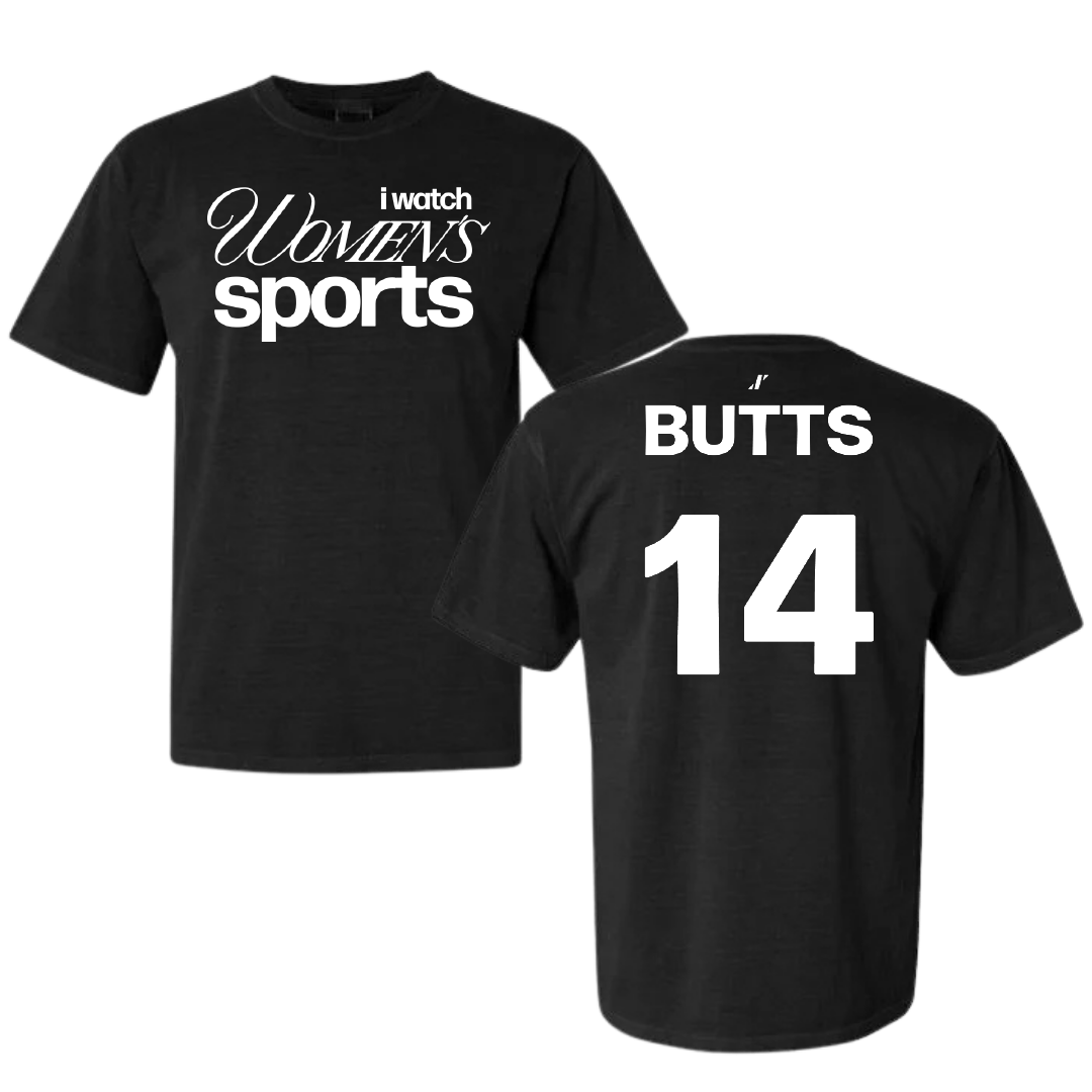 University of Florida Soccer Black WHM Comfort Colors Tee - #14 Njeri Butts