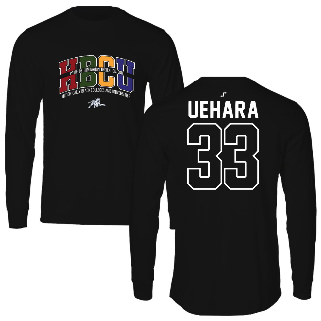Jackson State University Soccer Black HBCU Performance Long Sleeve - #33 Kalia Uehara