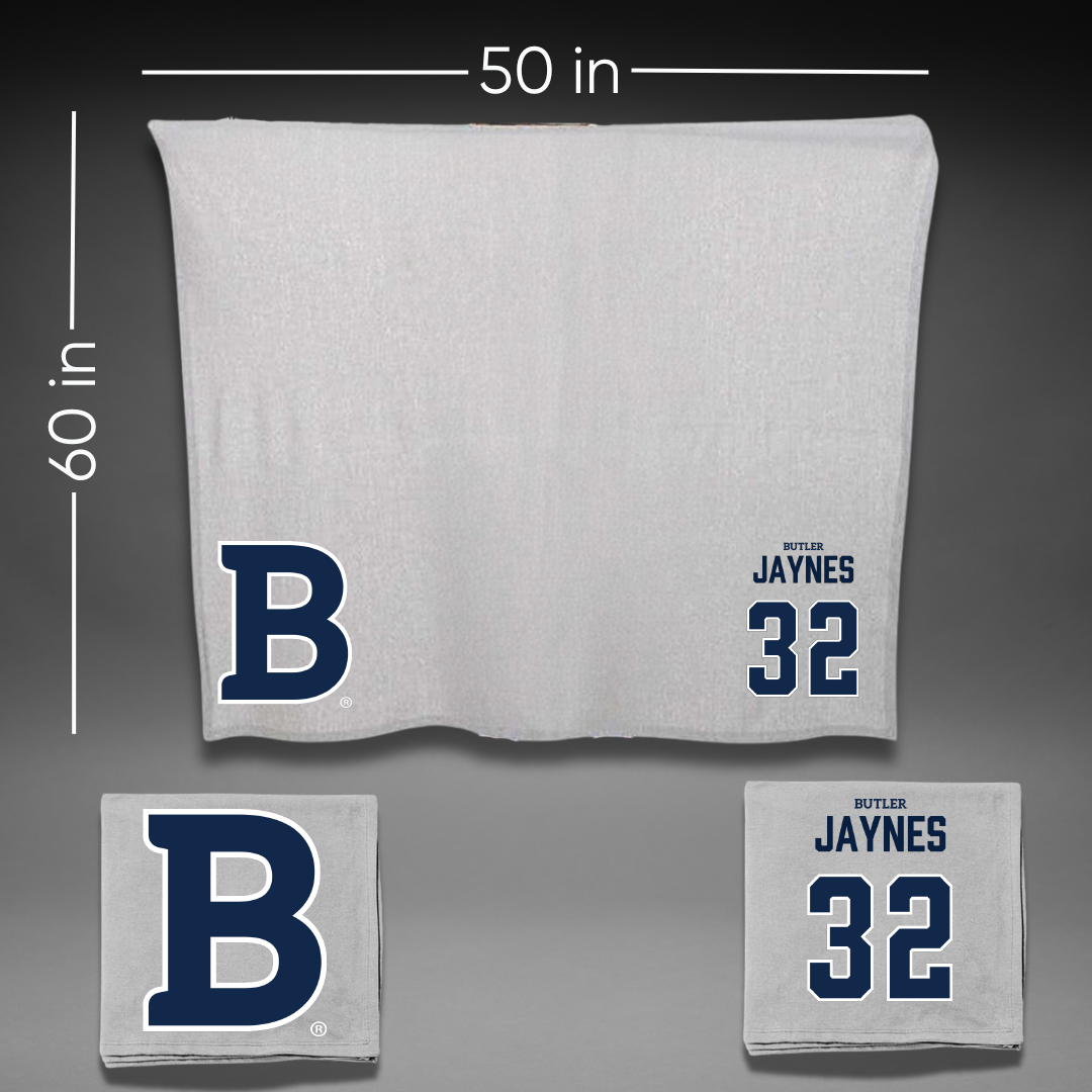 Butler University Basketball Gray Blanket - #32 Sydney Jaynes