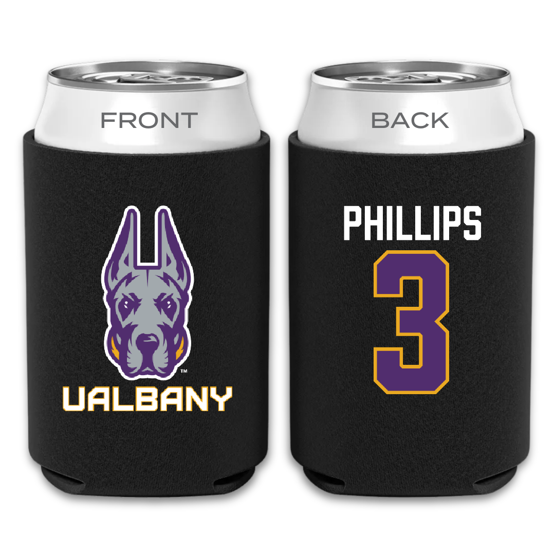 University at Albany Basketball Black Can Cooler - #3 Lilly Phillips