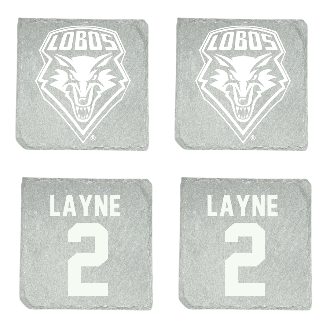 University of New Mexico Football Stone Coaster (4 Pack)  - #2 Jack Layne
