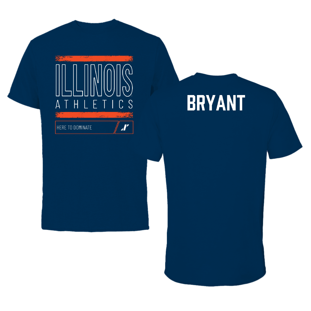 University of Illinois TF and XC Navy Dominate Tee - Azariyah Bryant
