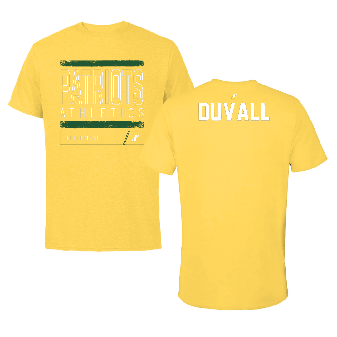 George Mason University Wrestling Yellow Dominate Tee - Malachi DuVall