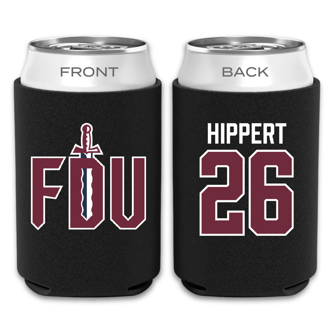 Fairleigh Dickinson University-Metropolitan Campus Lacrosse Black Can Cooler - #26 Kendal Hippert