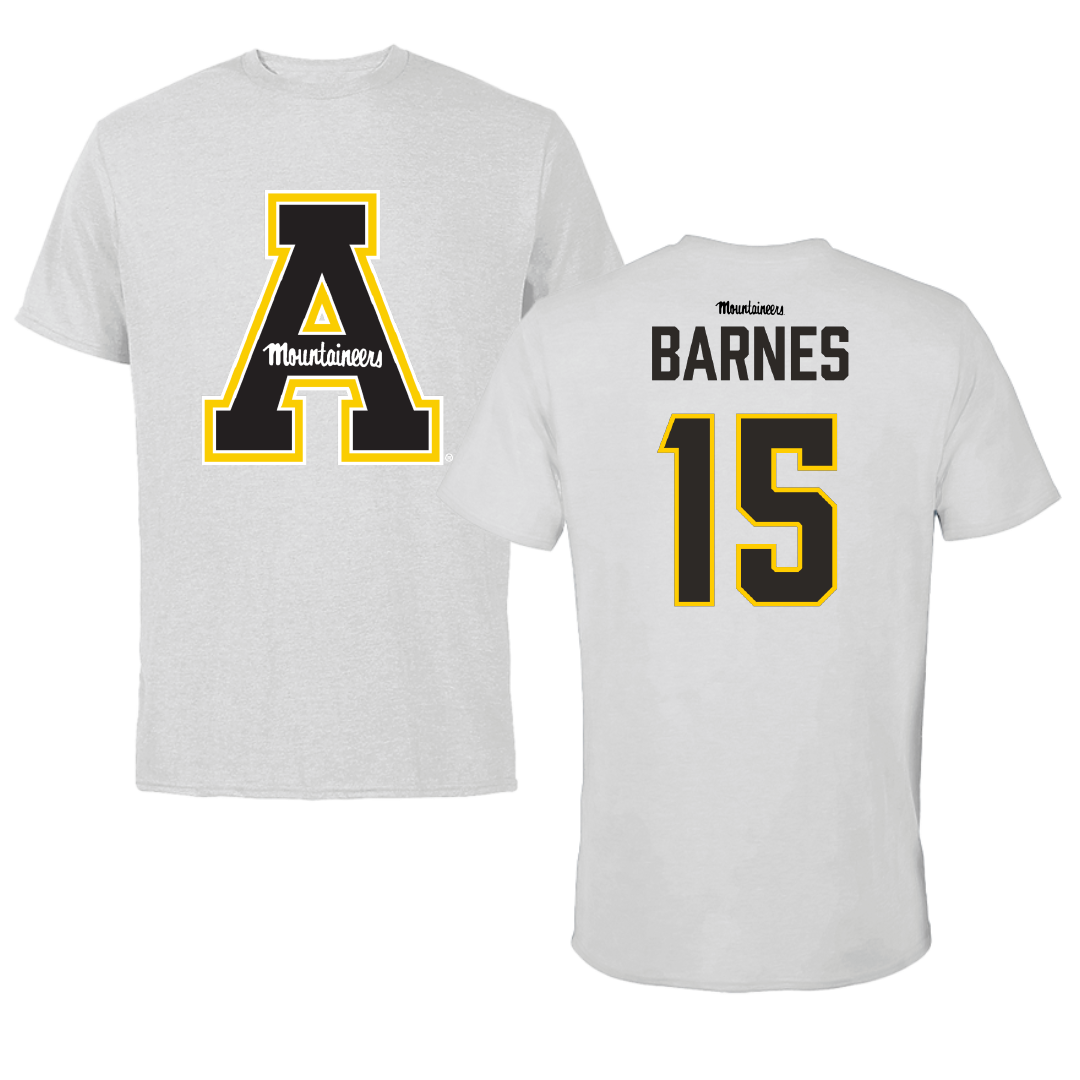 Appalachian State University Football Light Gray Performance Tee - #15 Jaden Barnes