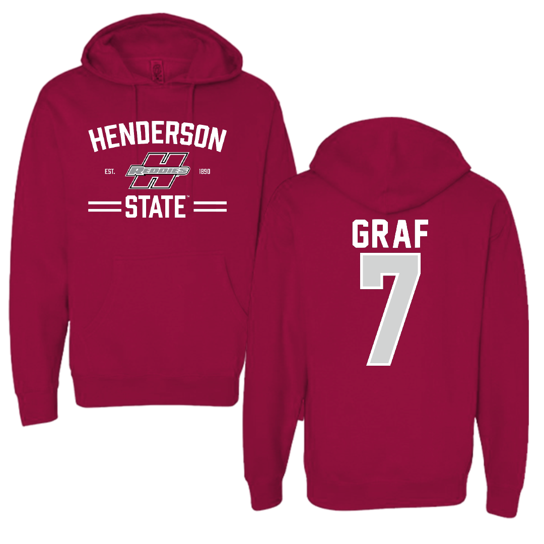 Henderson State University Baseball Cardinal General Hoodie - #7 Ty Graf