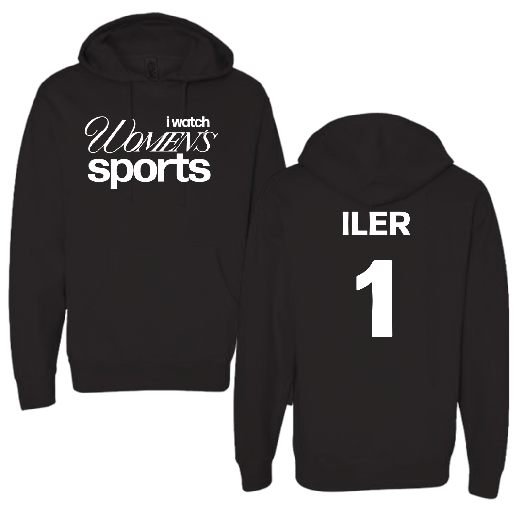 University of Rhode Island Lacrosse Black WHM Hoodie - #1 Madison Iler