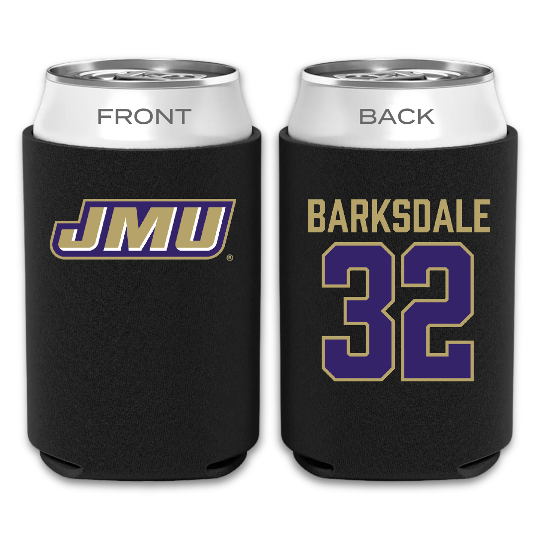 James Madison University Football Black Can Cooler - #32 DJ Barksdale