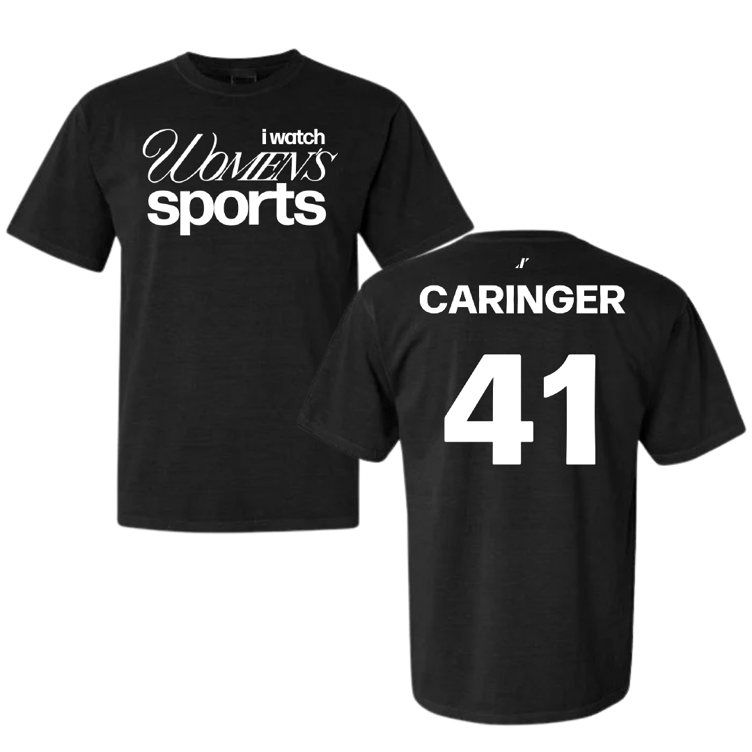 Fairleigh Dickinson University-Metropolitan Campus Softball Black WHM Comfort Colors Tee - #41 Finley Caringer
