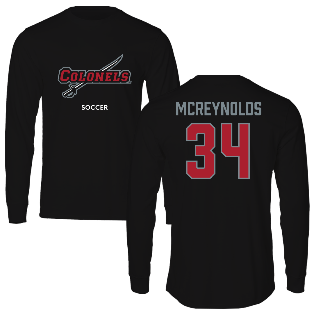 Nicholls State University Soccer (W) Black Colonels Performance Long Sleeve - #34 Mallory McReynolds