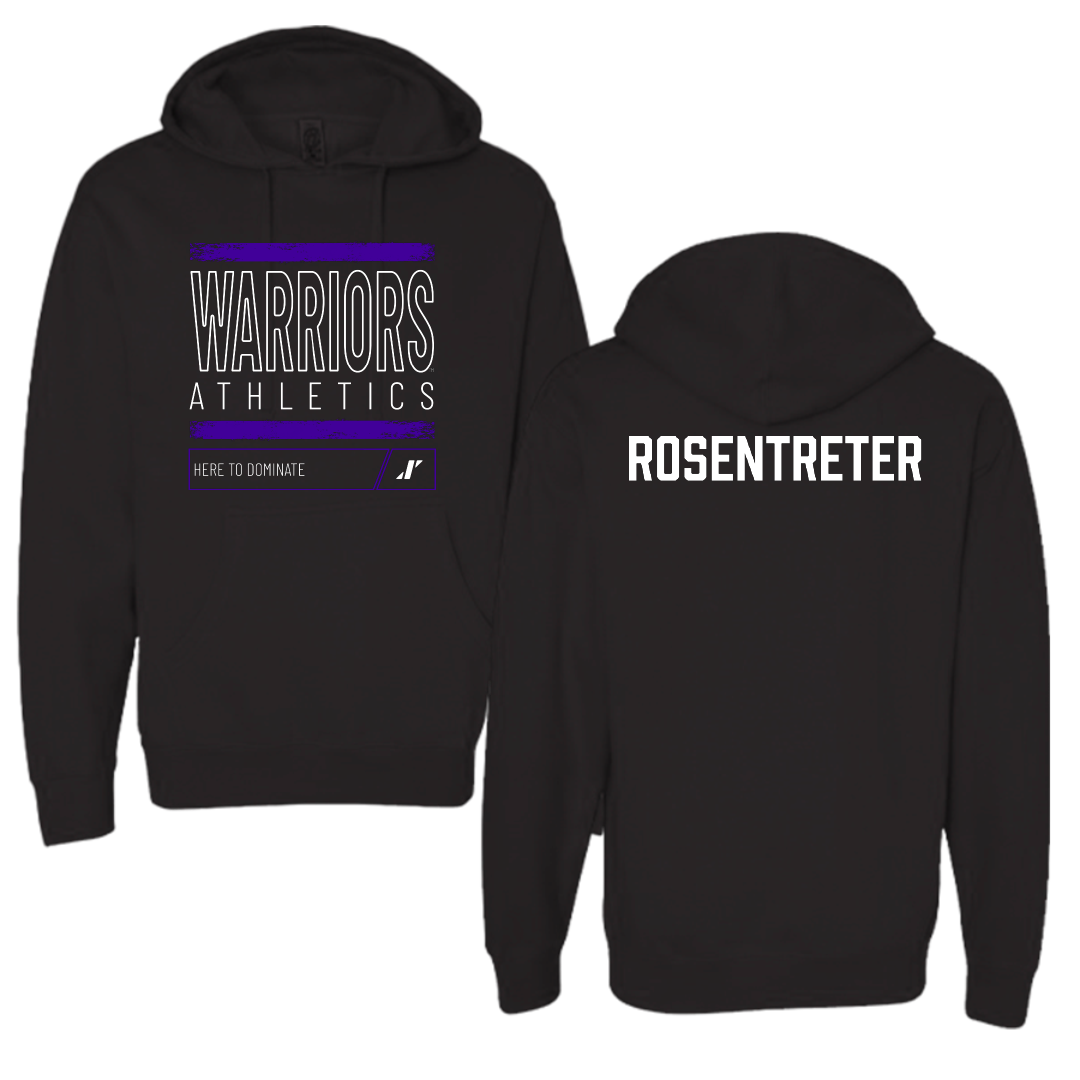Winona State University Tennis Black Dominate Hoodie - Halle Rosentreter