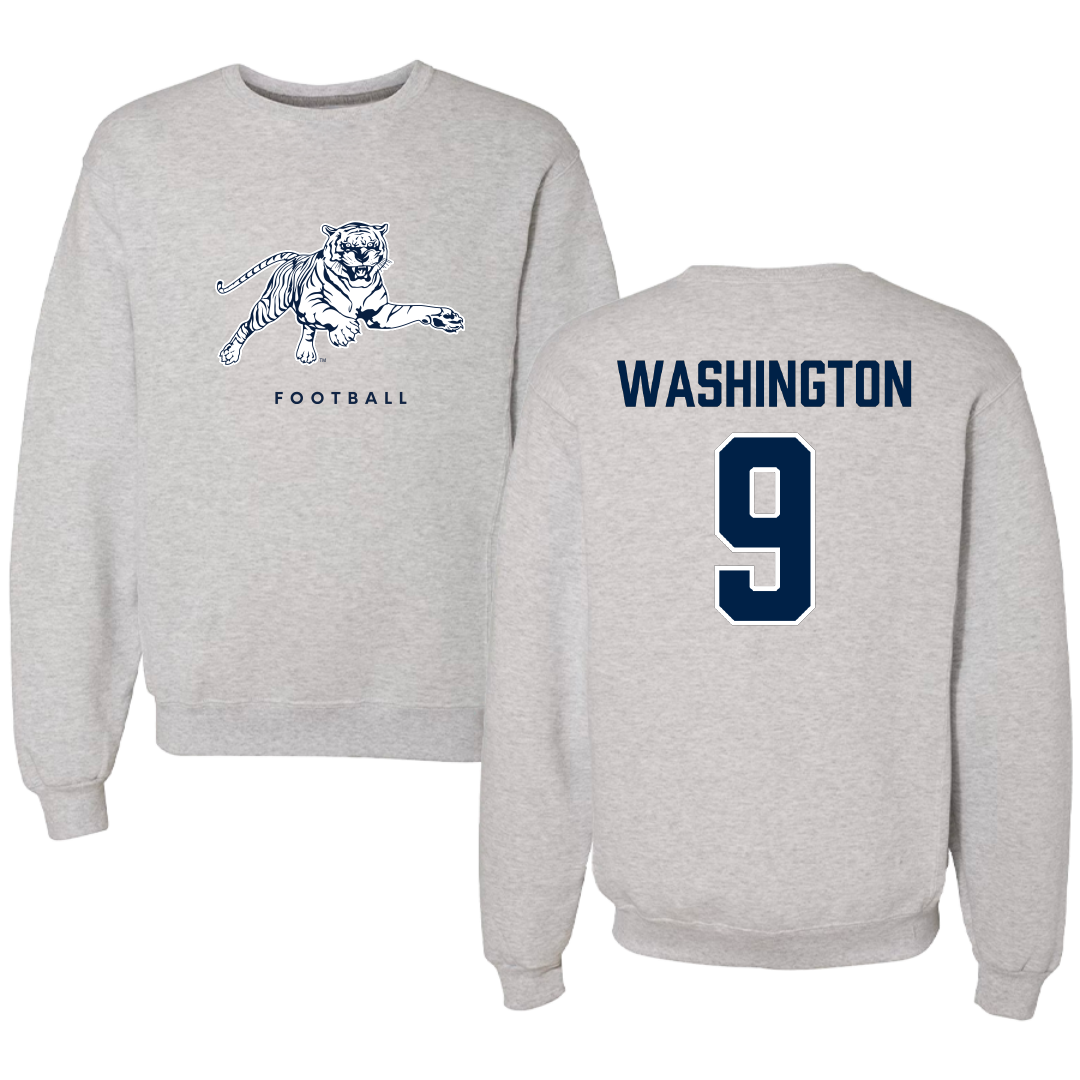 Jackson State University Football Gray Crewneck - #9 BJ Washington