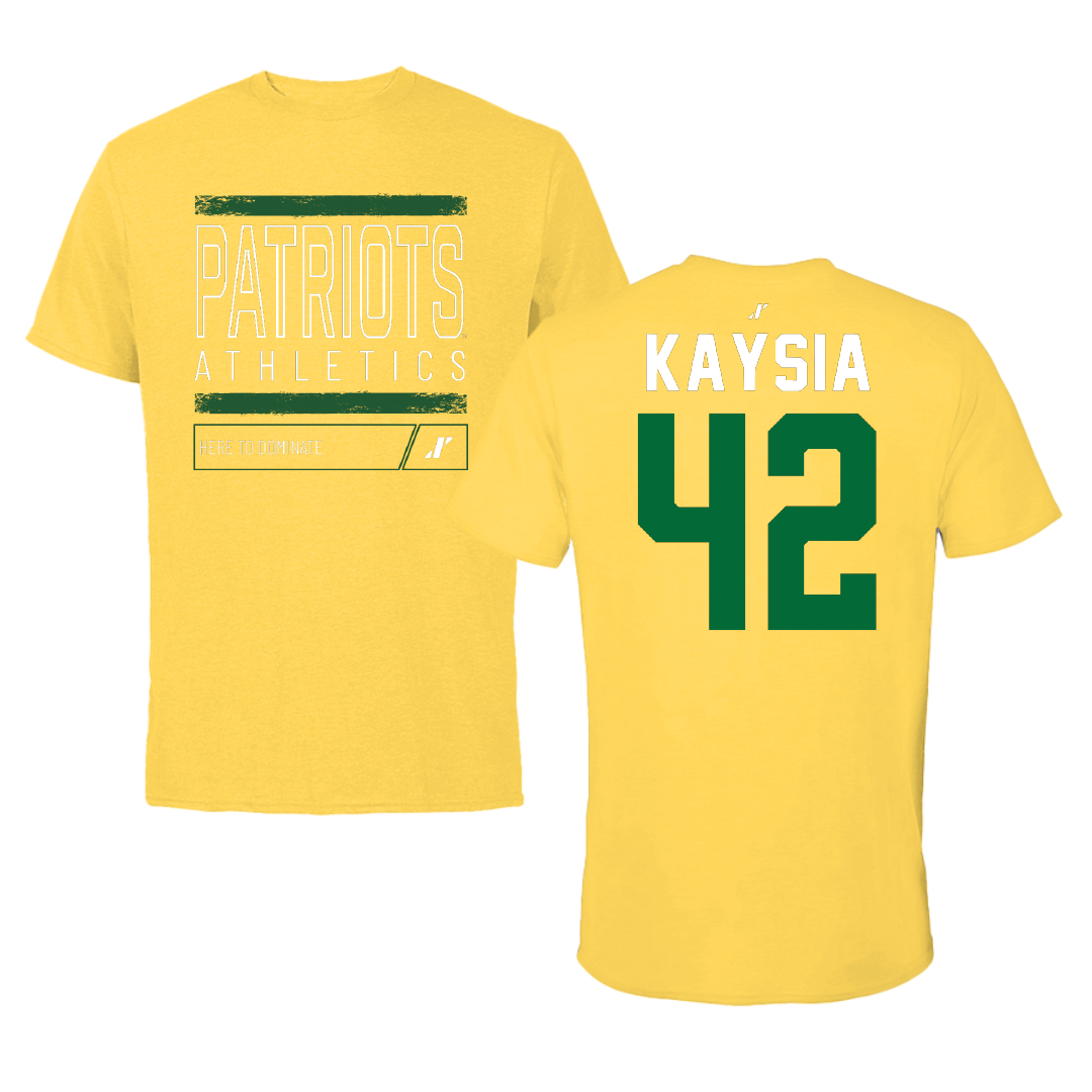George Mason University Basketball Yellow Dominate Tee - #42 Nalani Kaysia