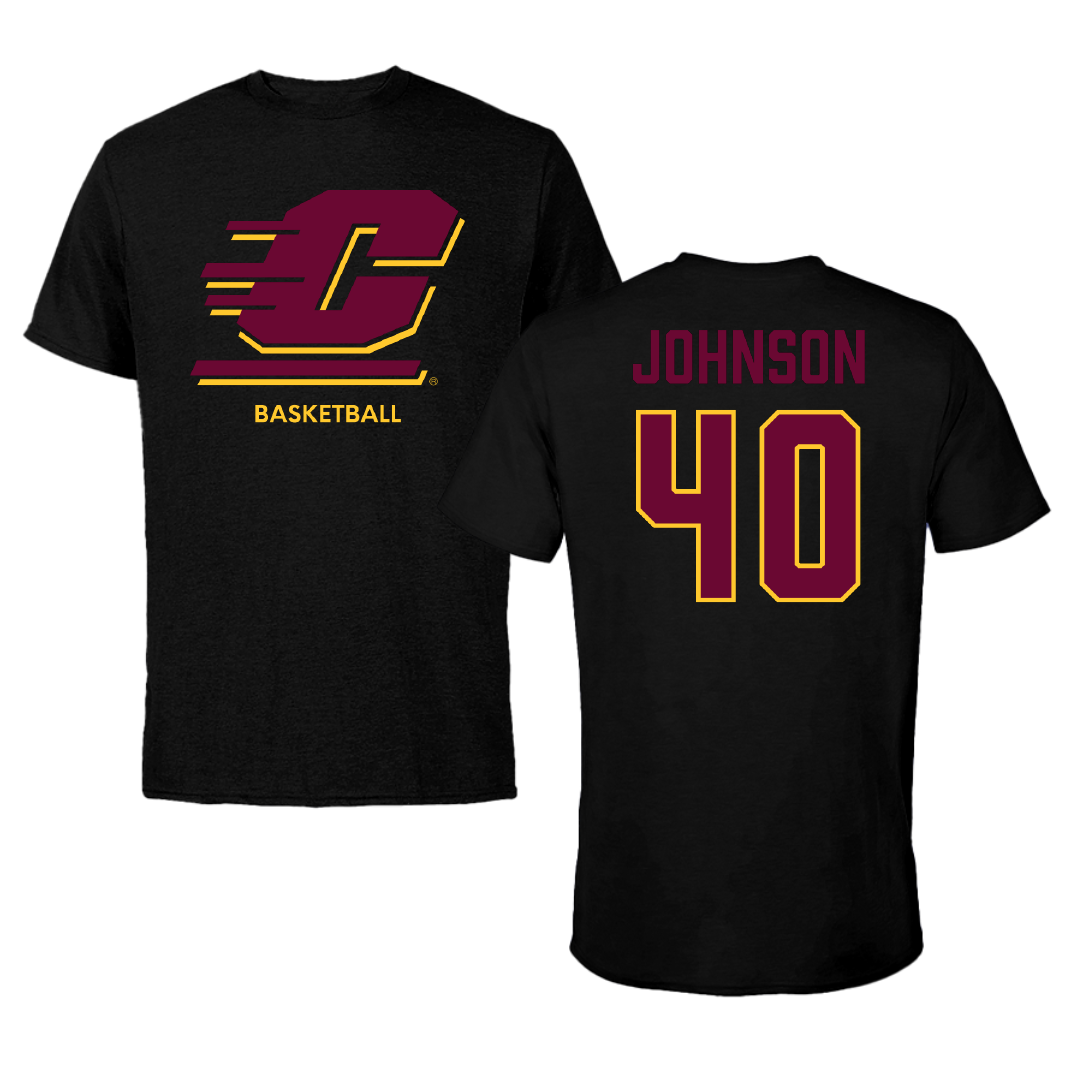 Central Michigan University Basketball (W) Black Tee - #40 Taylor Johnson