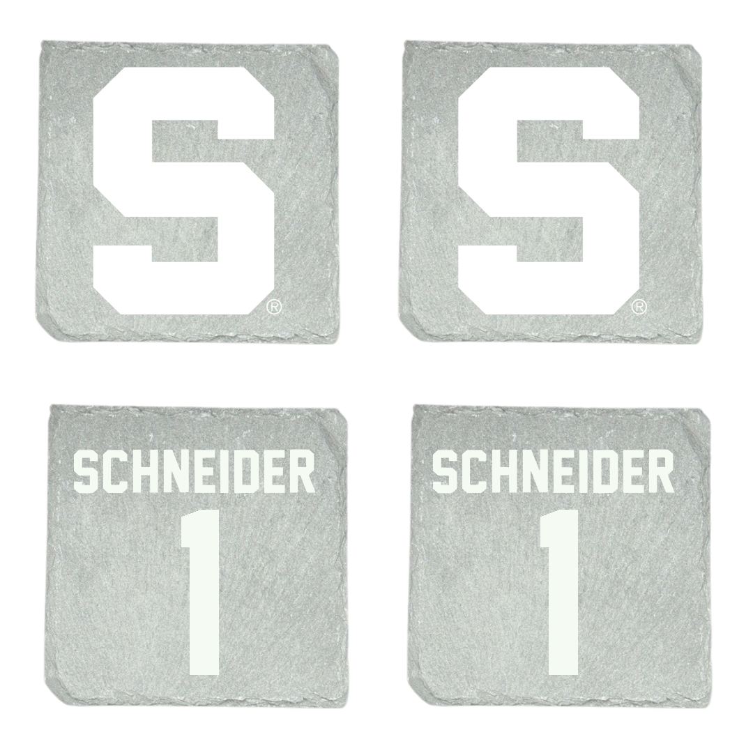 Michigan State University Volleyball Stone Coaster (4 Pack)  - #1 Lia Schneider