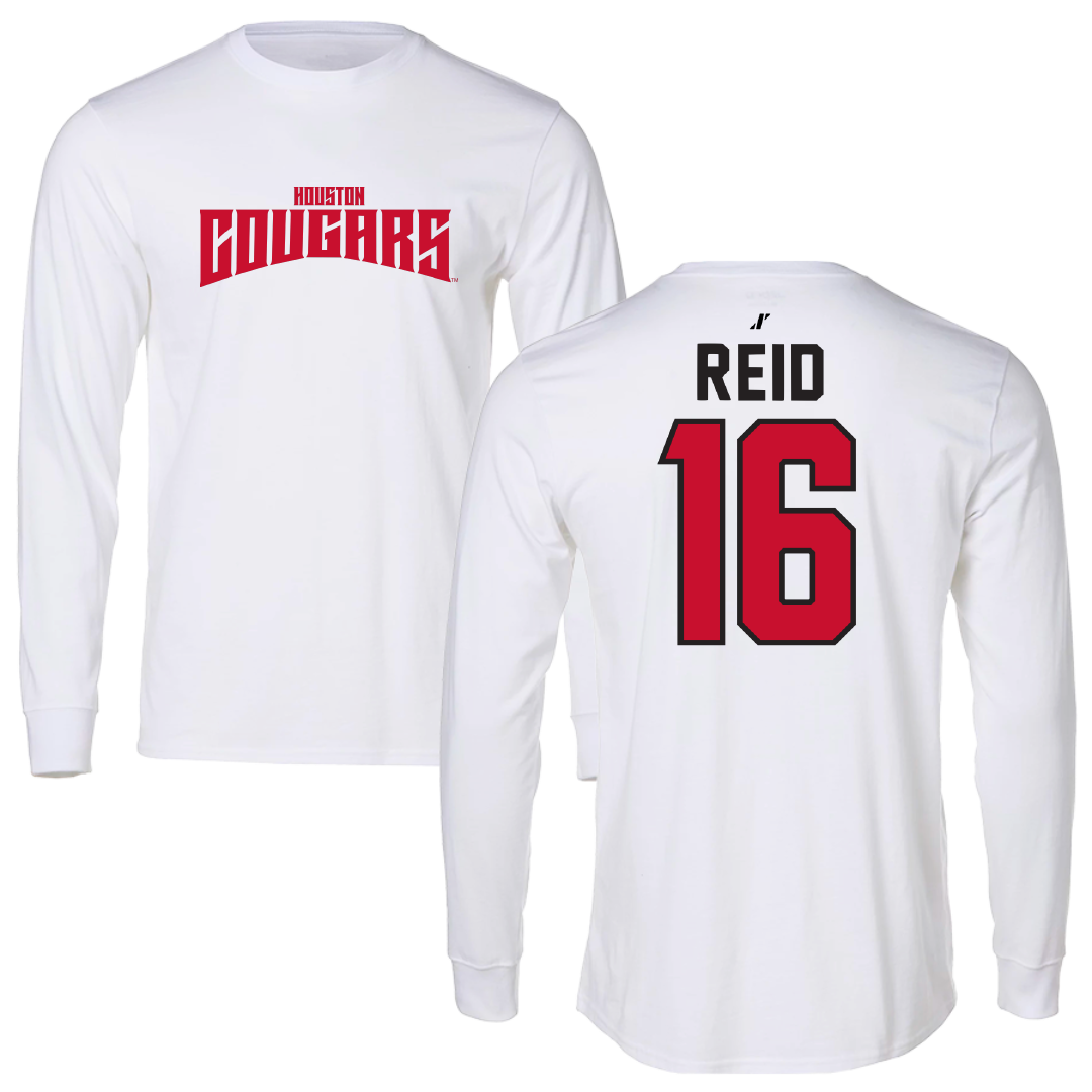 University of Houston Volleyball White Classic Performance Long Sleeve - #16 Brenya Reid