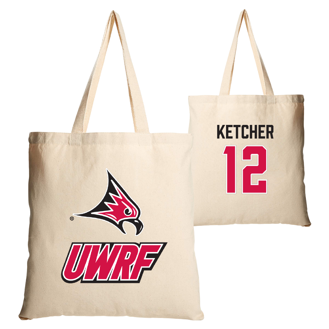 University of Wisconsin-River Falls Soccer Tan Canvas Tote Bag - #12 Ellie Ketcher