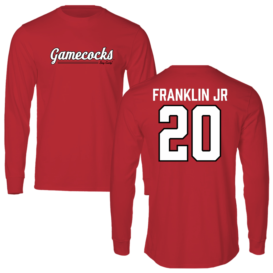 Jacksonville State University Football Red General Long Sleeve - #20 Travis Franklin Jr